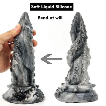 YOCY 2021 New Realistic Octopus Dildo Tentacle Masturbator Anus Fantasy Sex Toy For Men Women Spinner Anal Butt Plug Erotic Shop 2