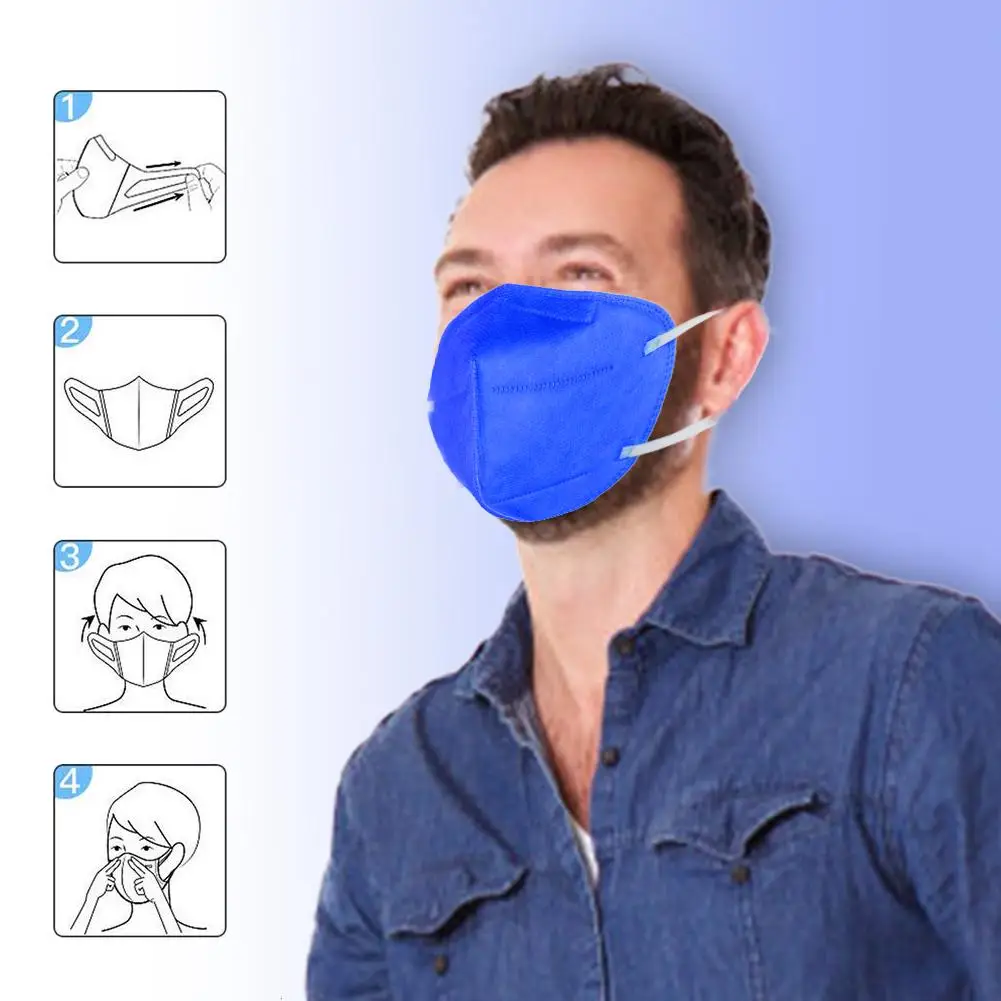 

2/5pcs Face Mask Breathable Facial Mask Dustproof Mask For Men Women Outdoor Cycling Anti-fog Anti-particle