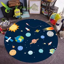 Круглый ковер, свежий ковер для детей, с принтом животных, свежий мультяшный ковер для учебы, нескользящий противообрастающий ковер, для спальни, гостиной, поставка с фабрики