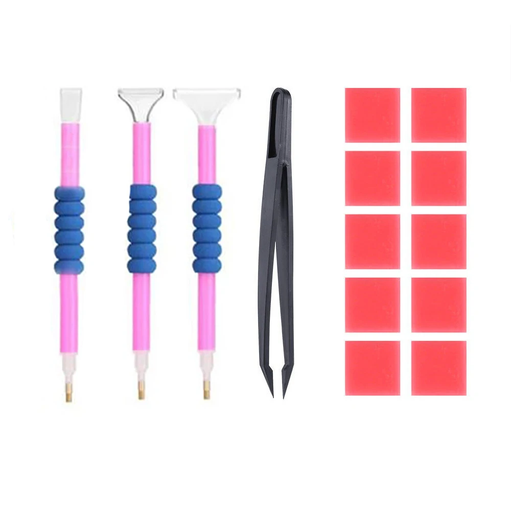 5D DIY Diamond Painting Accessories Tools Drill Pen Glue Tweezers Plate Trays Storage