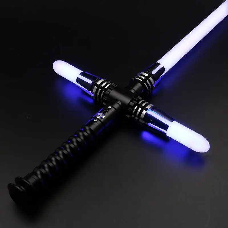 

Kylo Ren RGB Cross Lightsaber Smooth Swing Laser Sword Metal Hilt 12 Colors 10 Sound Effect Heavy Dueling Saber Toys