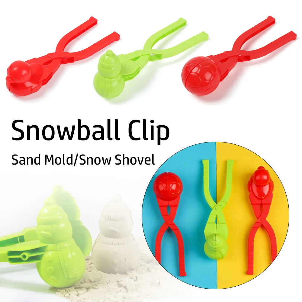 1/4pcs Children Duck Penguin Little Bear Shaped Snowball Maker Clip Toy Randoms 