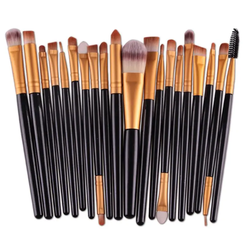20pcs/set Makeup Brush Set Beauty Tools Cosmetic Foundation Blusher Eye Shadow Lip Brushes Tool - Handle Color: A