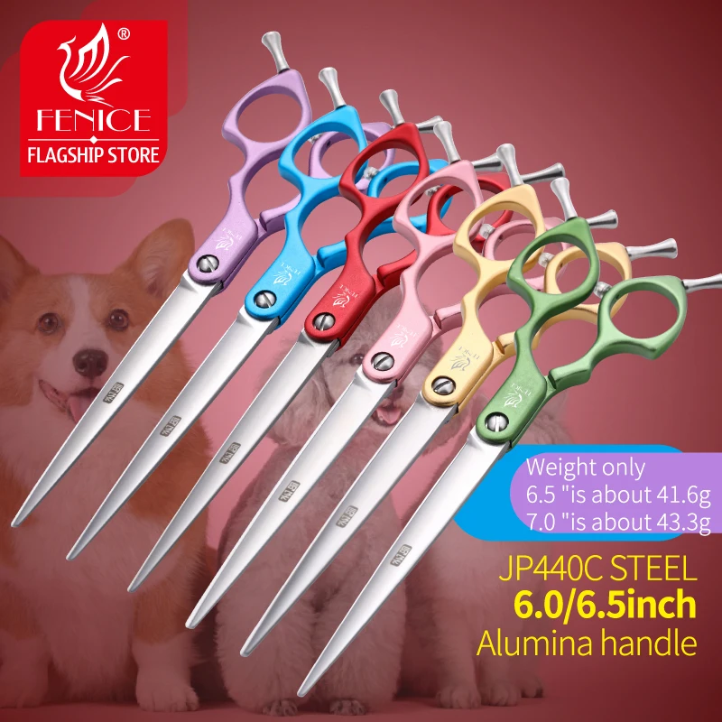 Pet Cutting Straight Scissors for Dog Grooming 6.5 7.0 Inch Stainless Steel dog grooming scissors