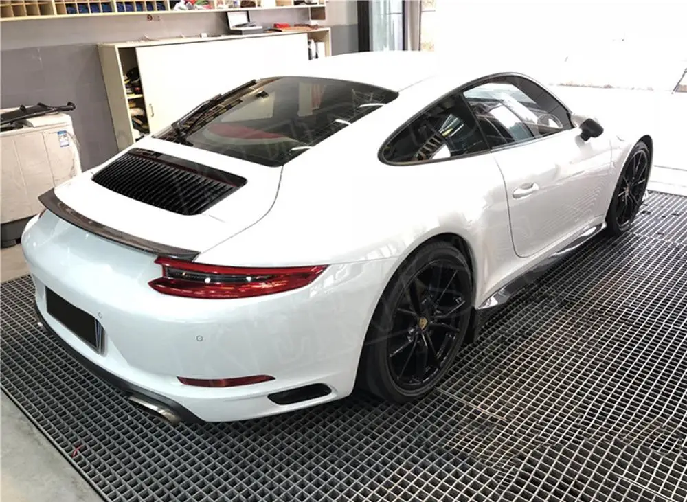 Углеродное волокно задний багажник спойлер, пригодный для Porsche 911 Carrera 991 2012 2013 frp зад крыло V-RT Стиль