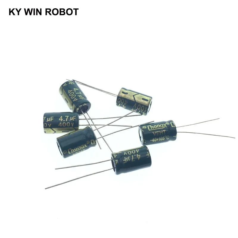 Electrolytic Capacitor, Aluminum Electrolytic Capacitor 20pcs Electrolytic Capacitors 4.7UF 400V 8x12mm 105C Radial High-frequency Low Resistance