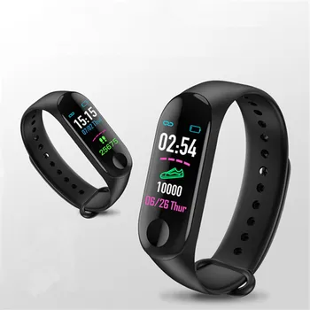 

Smart Bracelet Heart Rate Blood Pressure Health Smart Watch M3 Plus Bluetooth Watch Wristband Fitness Tracker Waterproof Pedome