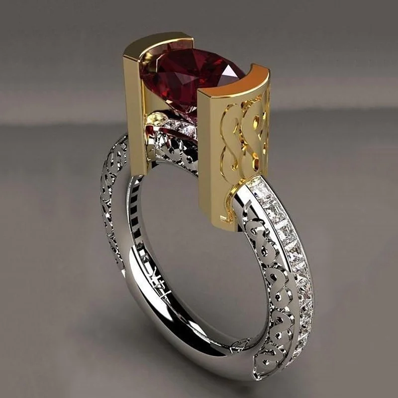 Симпатичный с кристаллами, циркон, уникальное обещание на помолвку, кольца для женщин, мужчин, унисекс, свадебные украшения, желтое золото, мужские и женские подарки