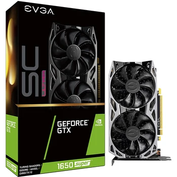 

EVGA GeForce GTX 1650 Super SC Ultra Gaming, 4GB GDDR6, Dual Fan, Metal Backplate, 04G-P4-1357-KR