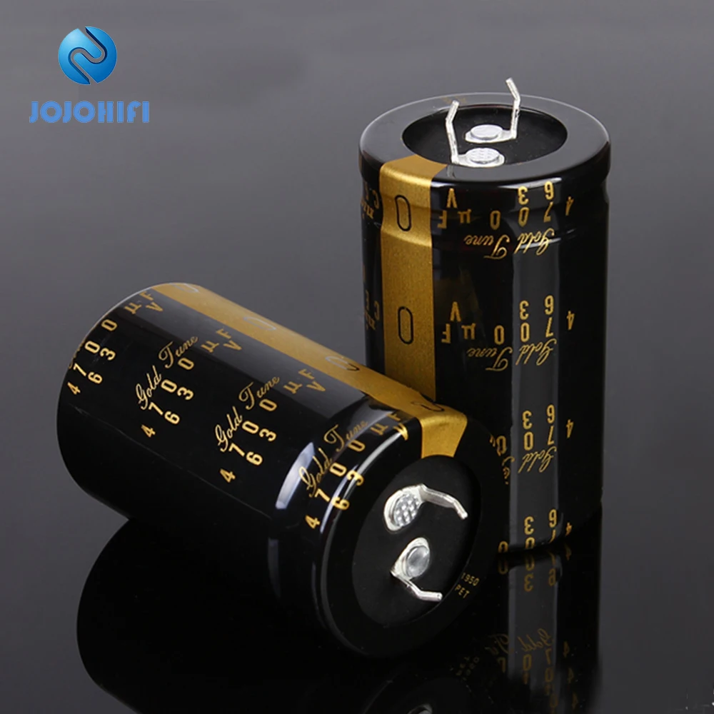 1-5pcs 4700UF 63V 35x50mm Nichicon KG Type II Gold Tune Pitch 10mm 63V/4700uf Audio Capacitors Electrolytic Capacitor Alloy Feet