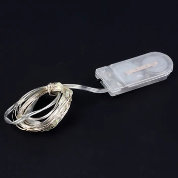 

Super Bright 2M IP66 Waterproof 20 LED Silver Wire Button Battery String Light Christmas Party Decoration Lamp Hot Sale
