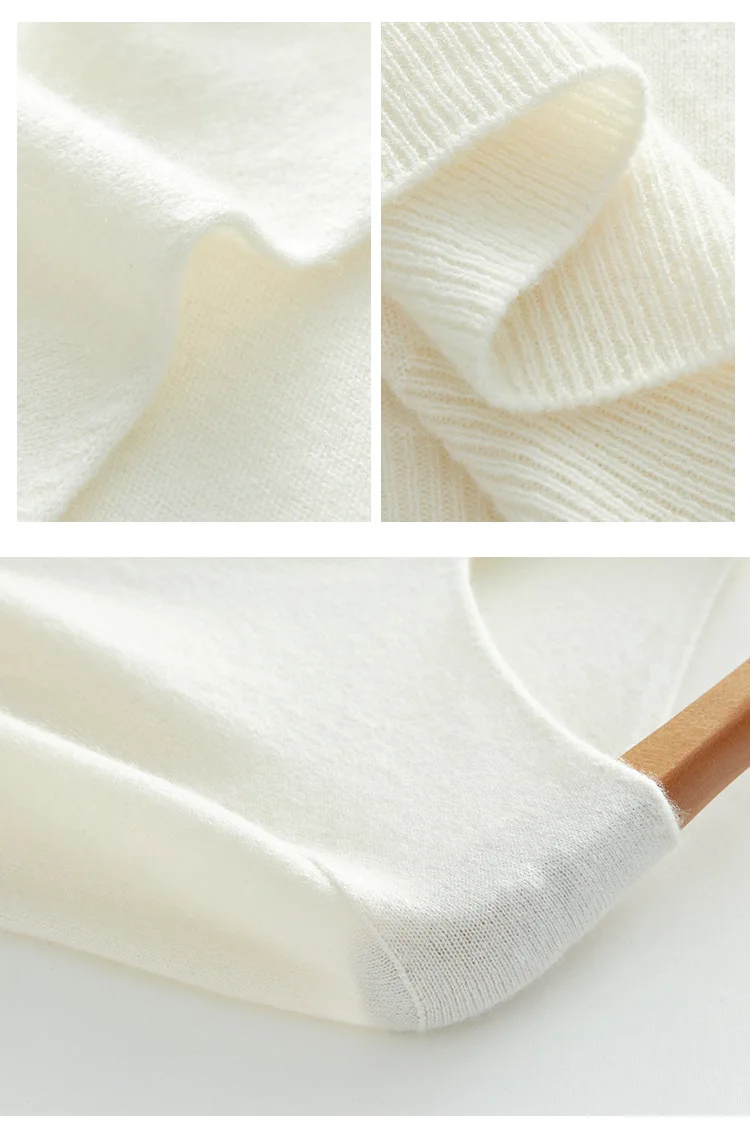 SuyaDream Women Sweaters High Quality 100%Cashmere Basic V neck Pullovers 2021 Fall Winter Simple Chic Knit Wear SuyaDream Women Sweaters High Quality 100%Cashmere Basic V neck Pullovers 2021 Fall Winter Simple Chic Knit Wear