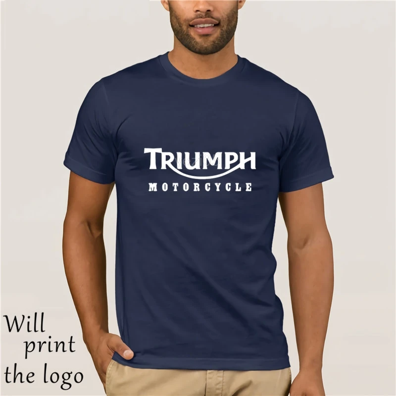 Новое поступление Мужская футболка Triumph мотоциклетная Классическая с логотипом