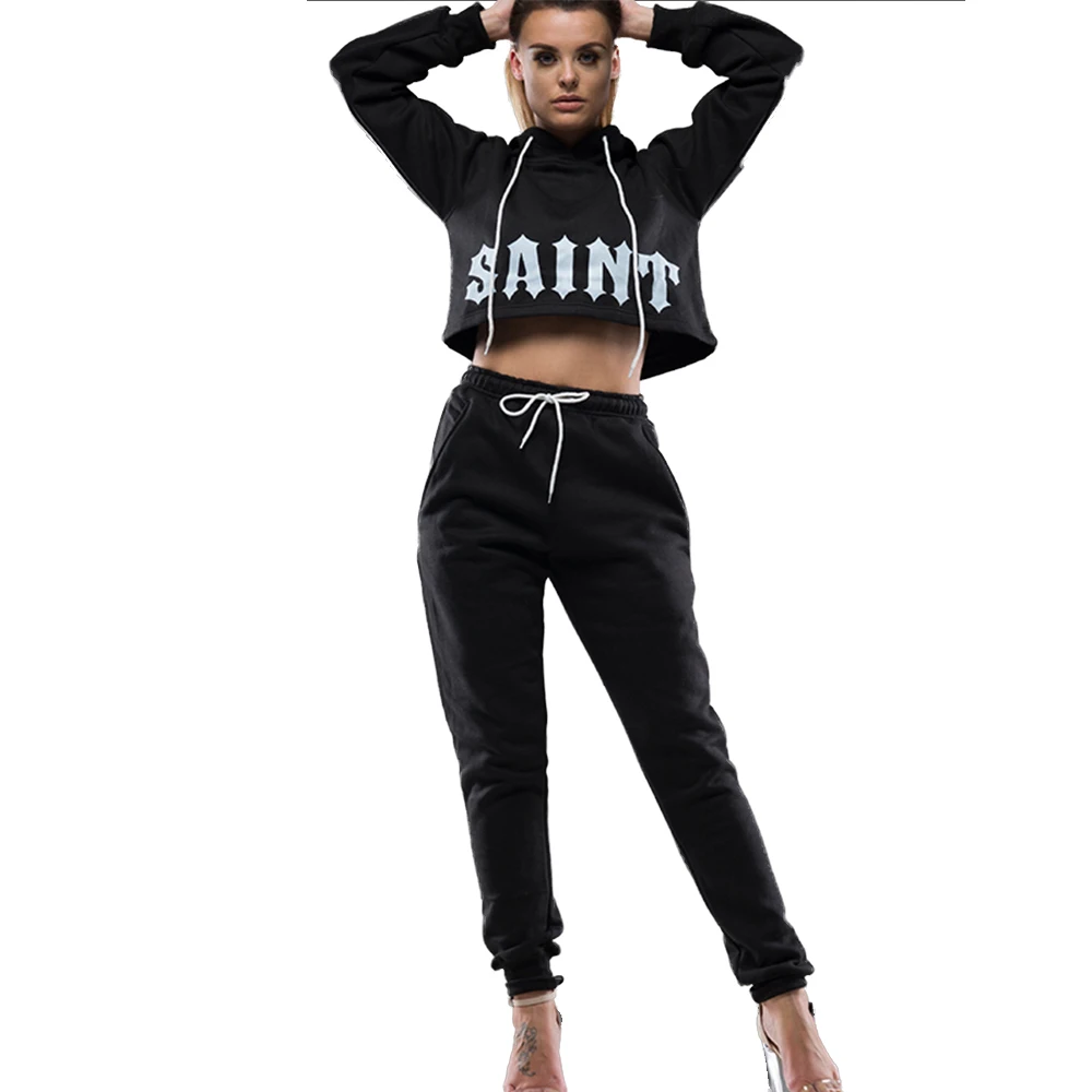 

Women Two Piece Outfits Women's Hooded Open-Neck Sweater Set Two-Piece Set Jogging Femme Club Outfits 2 Piece Outfits for Women