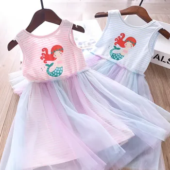

2020 Summer Girls Striped Dress Children's Vest Dress Children's Clothing Wholesale