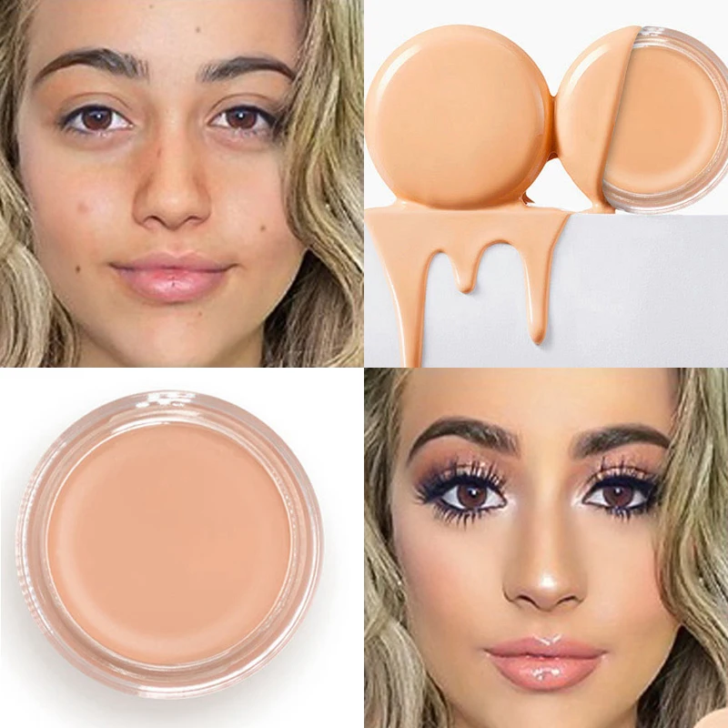 

Face Foundation Makeup Oil Control Mineral Setting Finishing Powder Full Coverage Base Matte Concealer Cream for oily skin