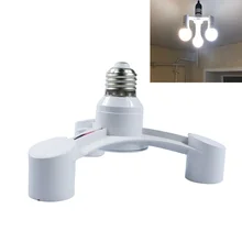 Светодиодный патрон для ламп с разъемом 3в1 E27 на 3 E27 для фотостудии