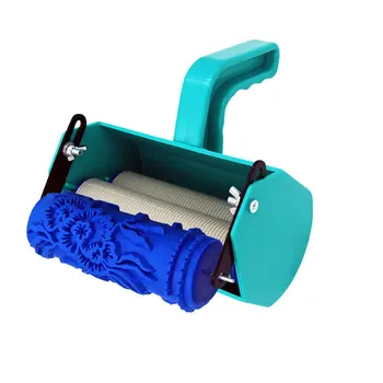 

Rubber Printing Pattern Roller Art Paint Wallpaper Roller Brush Knurled Paint Box Monochrome Decorator Tool