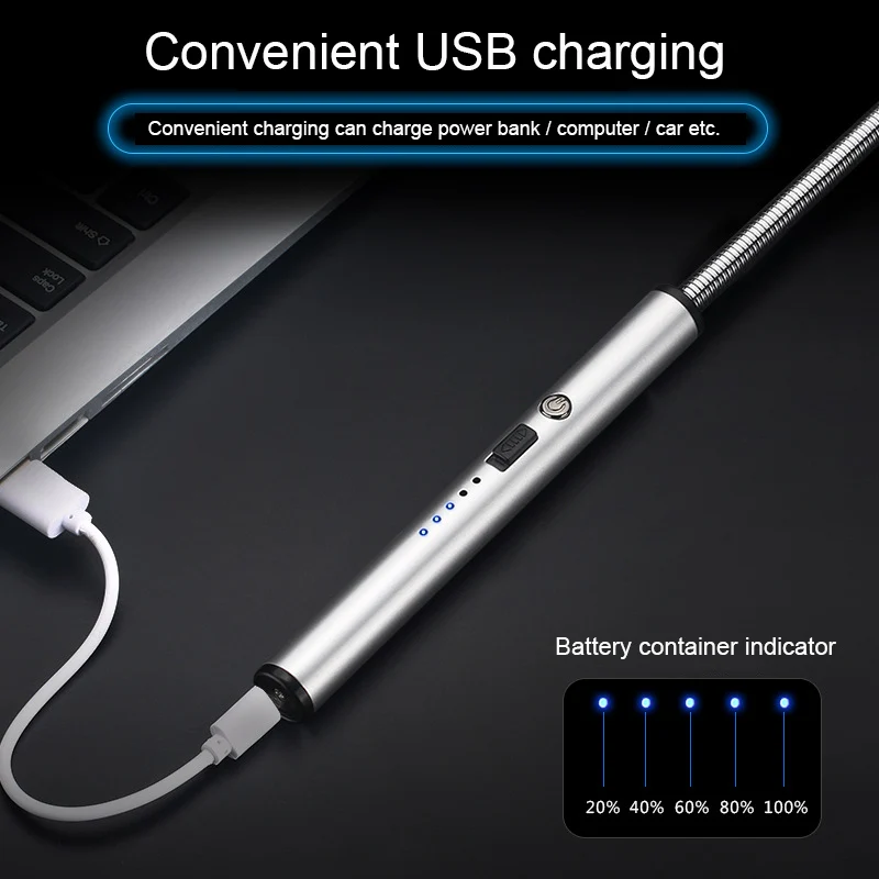 Электронная дуговая зажигалка зарядка через usb для кухонной газовой плиты свечей