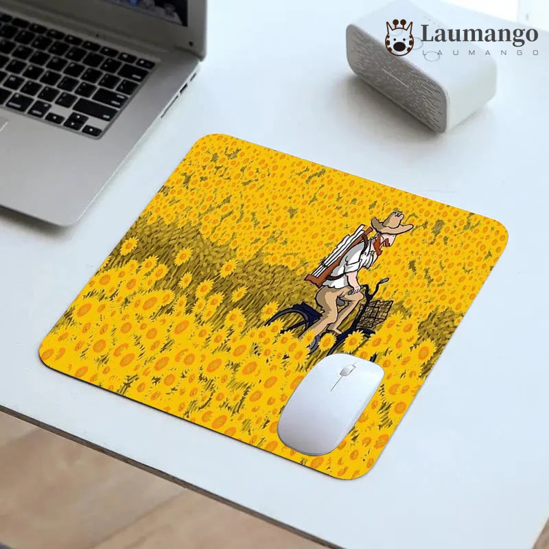 Diy Art Pattern Mouse Pad for Mouse and Keyboard Cool Not-slip Mousepad Gamer Gaming Desk Carpet Van Gogh Computer Desk Mat