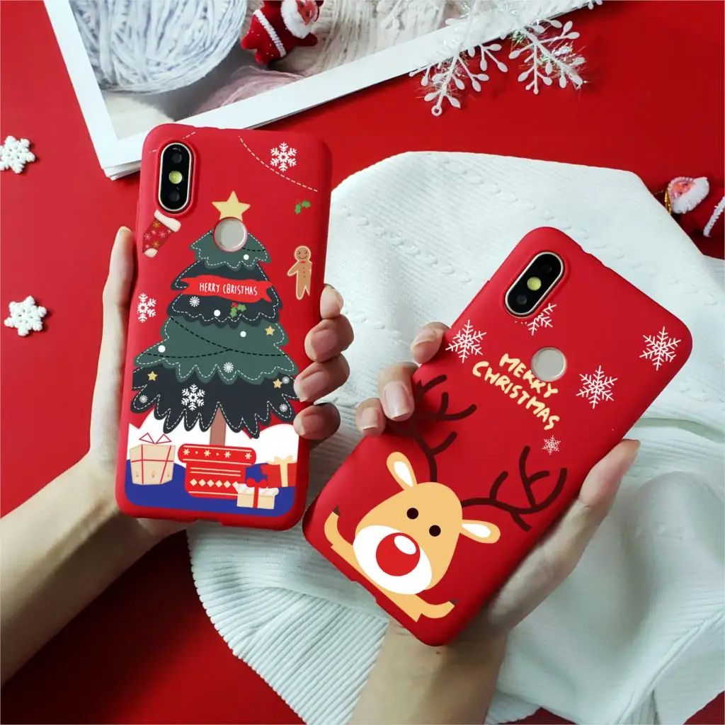 

Coque Case For Xiaomi Mi A3 9 8 Lite SE CC9 CC9e 9T Pro A1 A2 Christmas New Year Deer Case For Mi Pocophone F1 Funda Matte TPU
