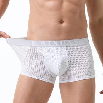 

Mens Ice Silk Mesh Breathable Underwear Shorts Briefs Boxers Trunks Underpants Ice Silk Mesh Boxer Shorts Breathable And Quick-