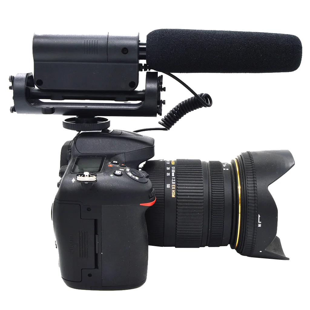 Стерео микрофон 3,5 мм Studio интервью микрофон для цифровой однообъективной зеркальной камеры Canon EOS 1DX 1D маркив 5DⅡ 5D3 7D 70D 550D 6D 60D 600D 5D 650D 100D