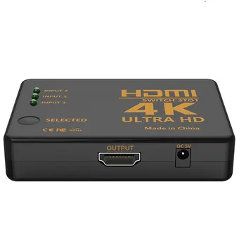 

Plug and Play Low Power Consumption 3 Channel 4K HDMI Switcher 3 in 1 Three Port 1.4V Splitter Box Hub
