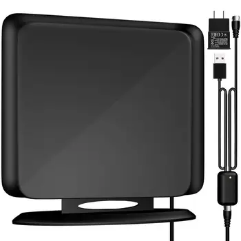 

120 Miles TV Aerial Indoor Amplified Digital HDTV Antenna 4K HD DVB-T Freeview TV for Local Channels Broadcast Home Television