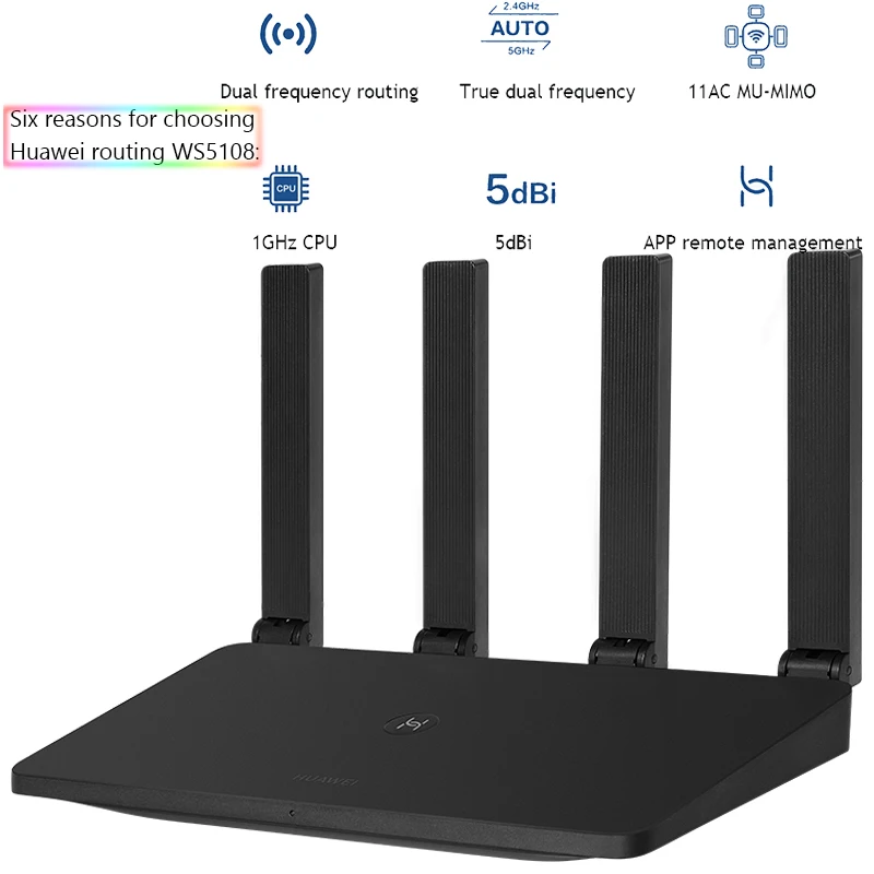 Маршрутизатор Huawei WS5108 1167 Мбит/с 2 4G/5G 11AC ретранслятор Wi Fi 100 мегабит