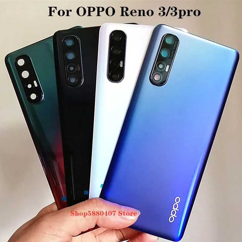 

100% Original Back Cover For OPPO Reno 3 Pro Reno3 Reno3pro Rear Housing Door Battery Cover Panel Mobile Phone Case Shell Parts