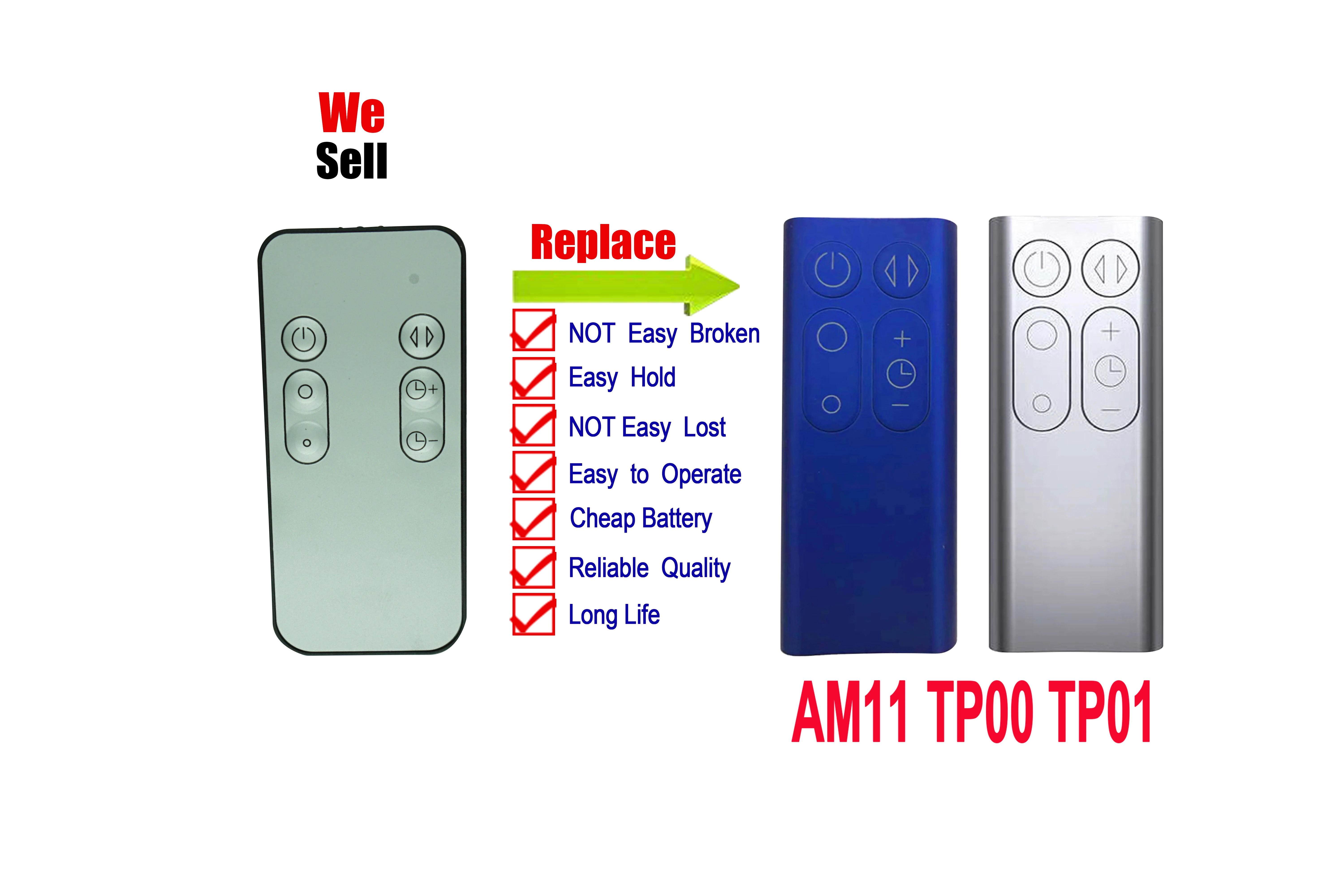 Remote Control For Dyson Am11 Tp00 Tp01 965824 07 Pure Cool Air Purifier Tower Fan Remote Controls Aliexpress