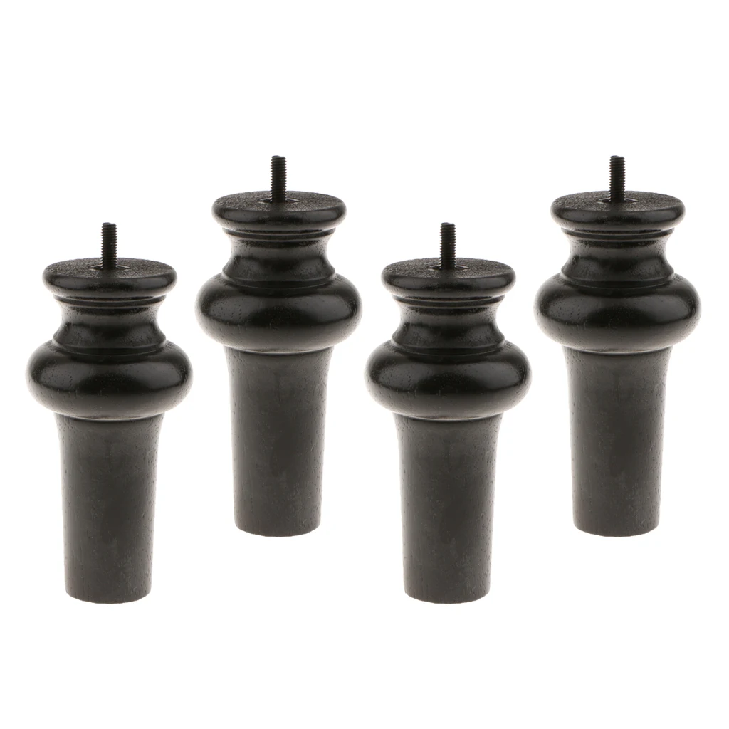 4-Pack Wooden Tapered Sofa Legs Cupboard Legs Furniture Replacement Feet Plinth 15cm, Furniture Legs