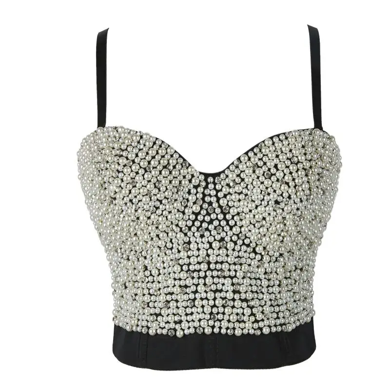 

2020 New Short Top Beaded Accessories Sexy Corset Adjustable Shoulder Strap Comfortable Top Party Club Casual Wear