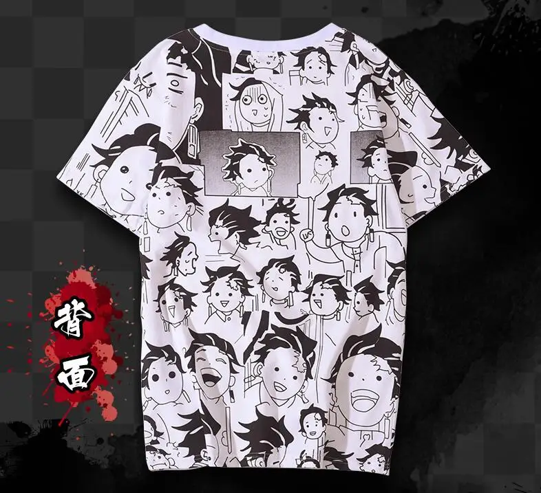 Аниме Demon Slayer: Kimetsu no Yaiba Agatsuma Косплей Футболка Kamado Tanjirou expression animation футболка хлопок мужские футболки топы