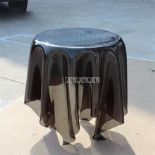 

Nordic Round Acrylic Tea Table Book Colorful Transparent Home Living Room Bedroom Magic Tablecloth Design Luxury Modern Table