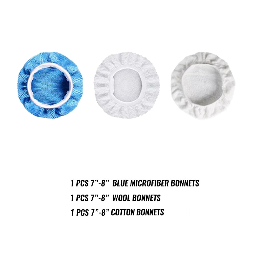 6pcs 7-8 MIX Полировка капота буферная накладка шапочка из микрофибры Автомобильная полировальная Накладка для автомобиля уход за краской 5-" 7-8" 9-1" 3 размера - Цвет: 6pcs 7-8 MIX