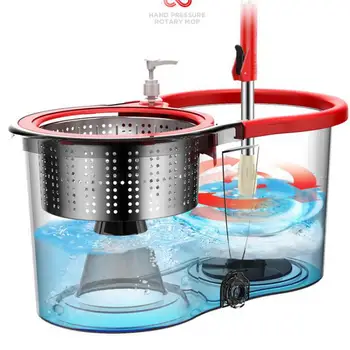 

Mop lever rotation universal hand-free washing mopping home automatic dehydration lazy mopping artifact mop bucket mop