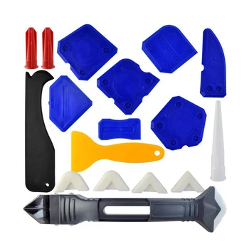 

18Pcs Shovel Glue Beauty Seam Plastic Scraper Glass Tile Wall Side Glue Beautification Tool Professional Repairing Scraper Sets