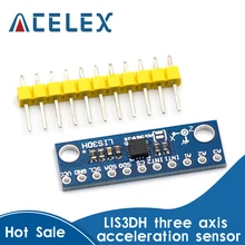 LIS3DH Aceleração Triaxial Sensor de Temperatura Três Conversores de Placa de Desenvolvimento Do Módulo Acelerômetro Movimento Substituir ADXL345