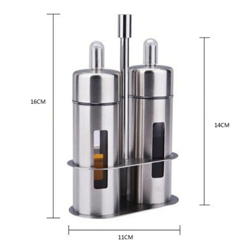 304 нержавеющая сталь бутылка для приправ для соевого соуса уксуса кухонная бутылка для приправ набор для ресторана травы - Цвет: C