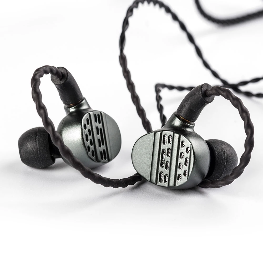 Серый FDBRO 6BA+ 1DD Hybird MMCX наушники в ухо, 7 штук, HIFI, DJ, Спортивная гарнитура для бега, аудио, Fever, вкладыши, металлические проводные наушники - Цвет: Серый