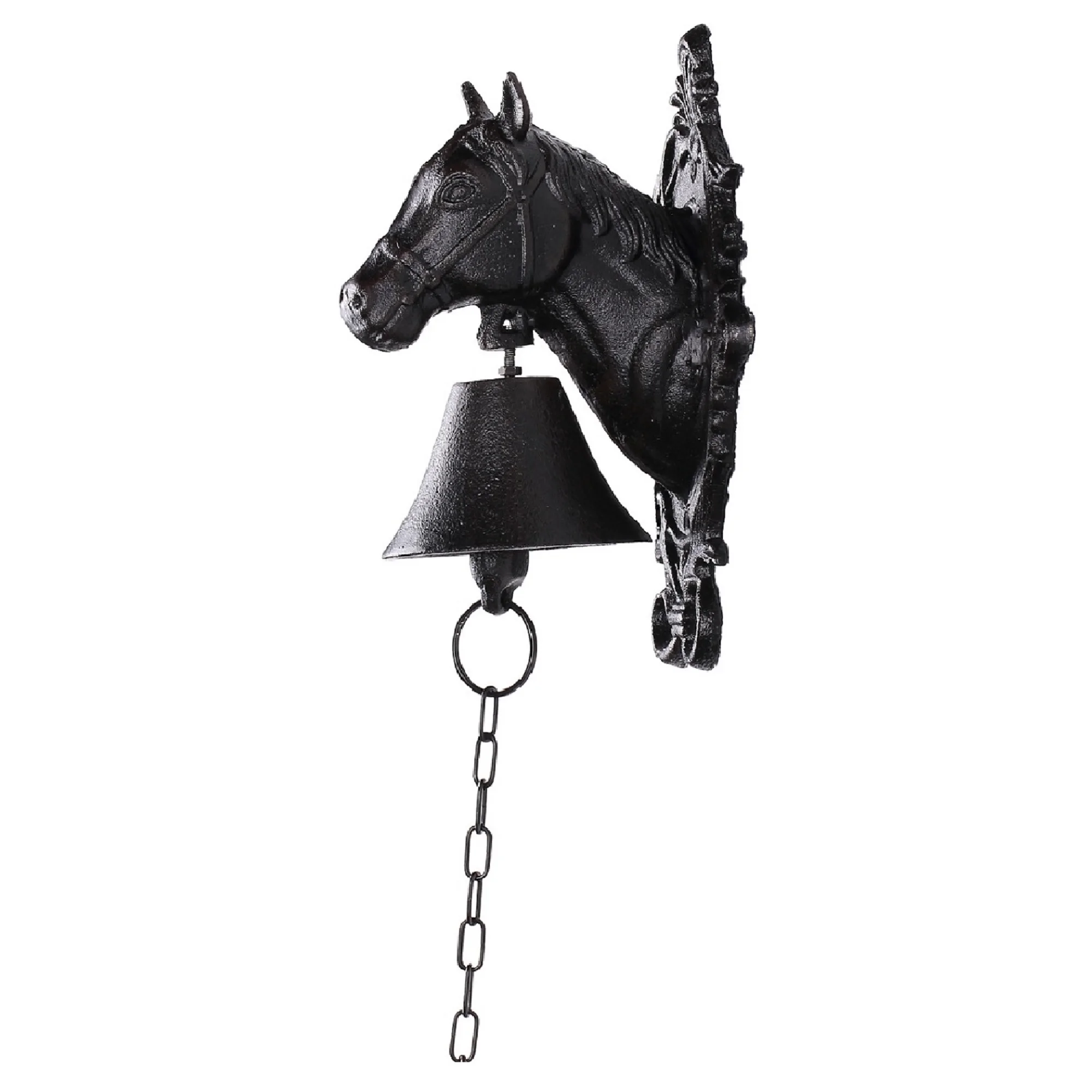 

Cast Iron Horsehead Ranch House Door Bell/Gate Bell/Cast Iron Doorbell/Metal Bell Handcrafted Dull Black Farmhouse Decor