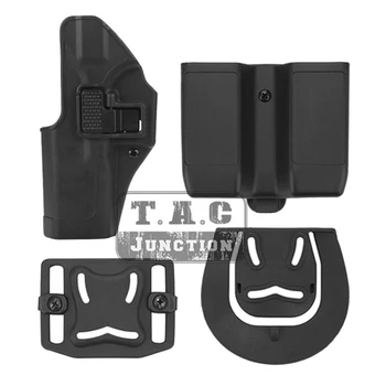 

Tactical CQC Serpa Quick Pistol Holster For Glock 17 19 22 23 31 32 Left Hand Paddle Belt Loop Pistol Case w/ Magazine Pouch