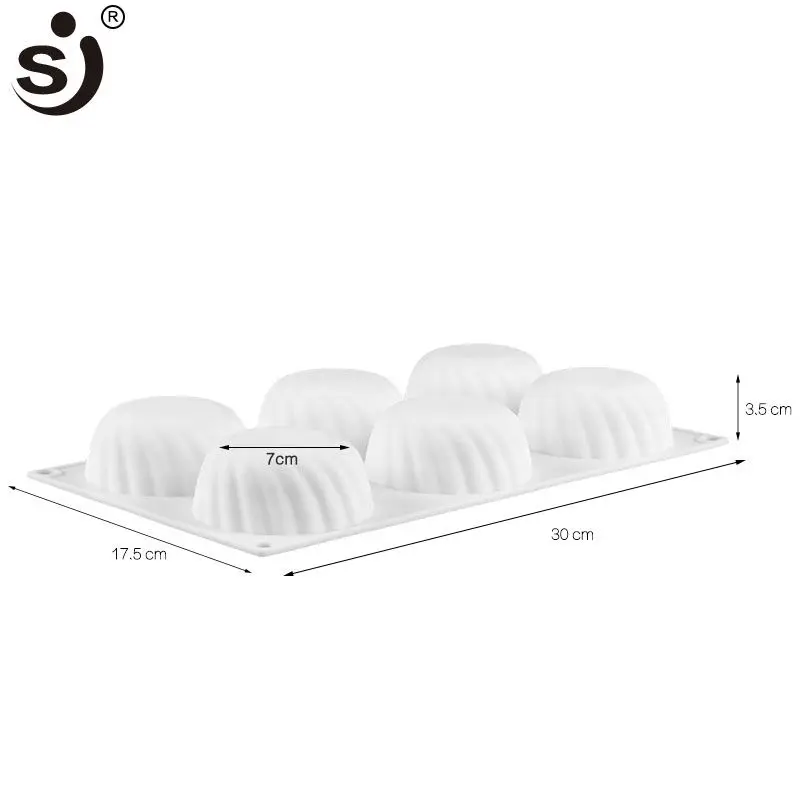 6 Cavity Round Gears Silicone Soap Mold Reusable Silicone Molds For DIY Homemade Craft Soap Making 1