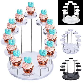 

Black Acrylic Display Stand Jewelry Cake Cupcake Dessert Rack Party Supply Cake Decorating Tools Spiraling Type