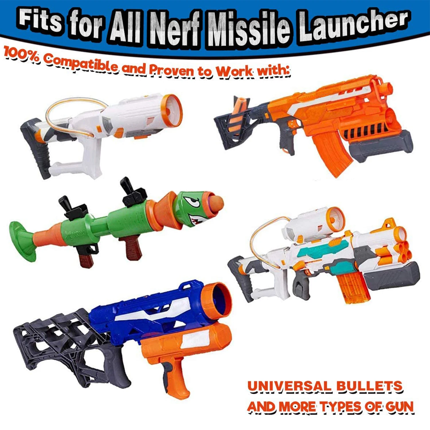 para nerf foguete elite série míssil blaster lançador de mísseis