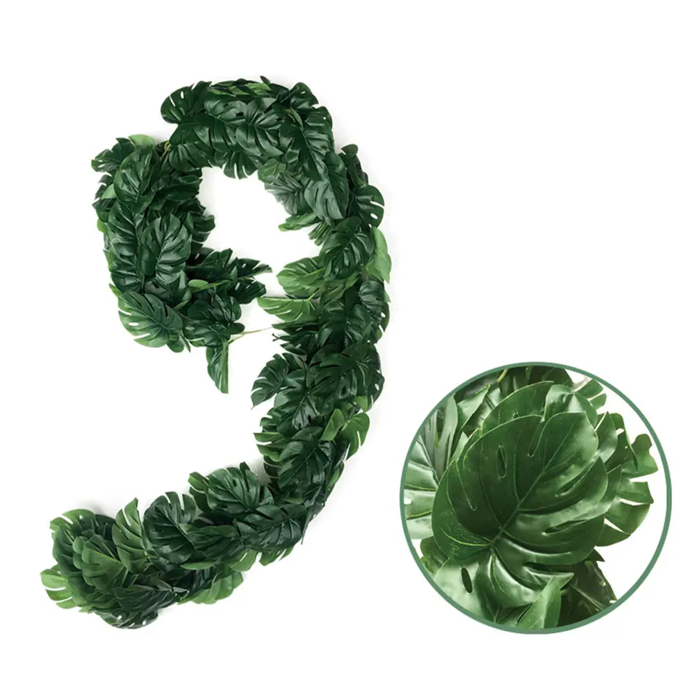 

1M/2M Simulation Turtle Back Leaf Rattan Encryption Glue Material Simulation Plant Family Wedding Garden Decoration