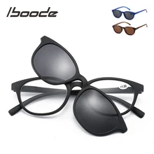Iboode, солнцезащитные очки для чтения с магнитным зажимом, поляризованные солнцезащитные очки для мужчин и женщин, очки для пресбиопии, мужские диоптрии+ от 1,0 до 3,5