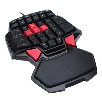 

Portable T9 Wired Single-handed Gaming Keyboard Ergonomic Design One-handed Gamepad Home Game Keypad